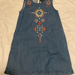 LUCKY Brand Geo
Sleeveless CALI Lucy Wash
Denim DRESS Girls Size
Medium 8/10